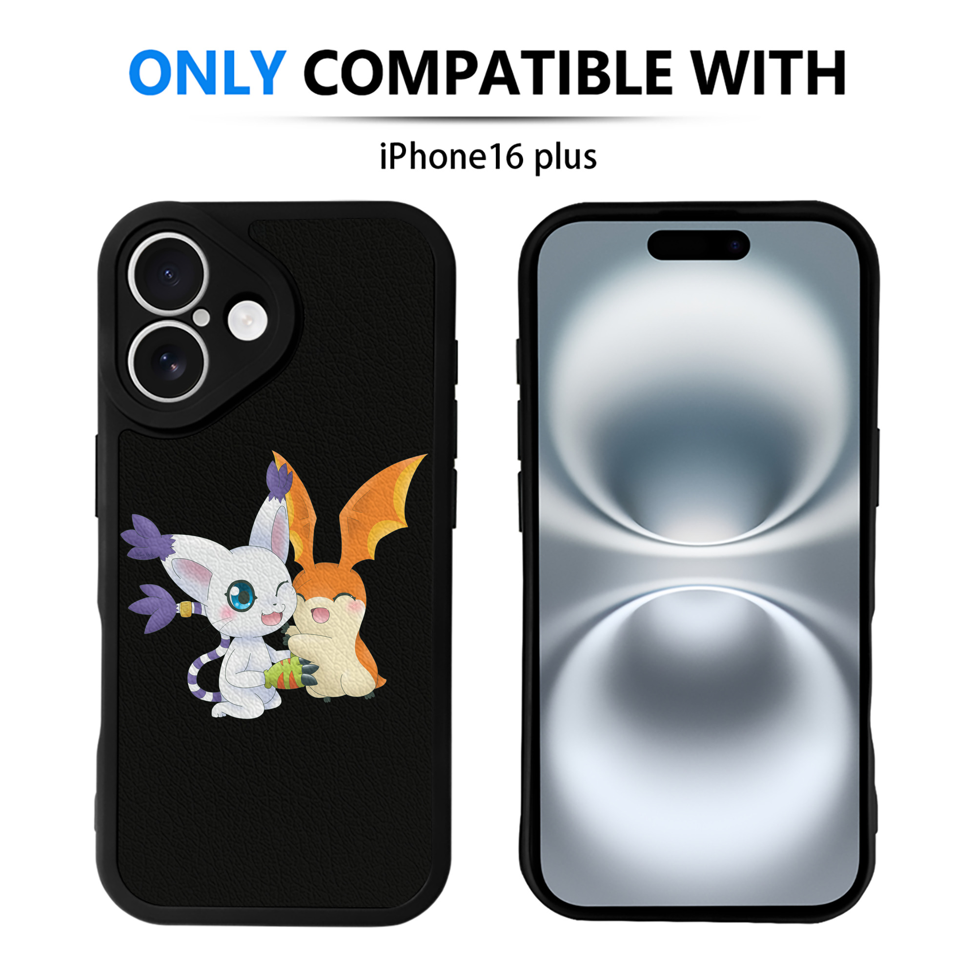 （画像用） Digimon デジタルモンスター/デジモン 【iPhone 16シリーズ対応】シリコンスマホケース（レザー調） 材質：シリコン